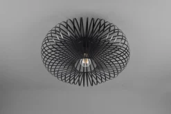 Sale Trio Reality Runde Deckenleuchte Metall Schwarz E27 Ø50 cm Industrie