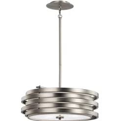 Elstead Runde Deckenleuchte NAILA in Nickel kürzbar Lampe* Deckenleuchten|Bürolampen