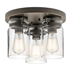 New Elstead Runde Deckenleuchte Wohnzimmer Ø28cm Industrie Design