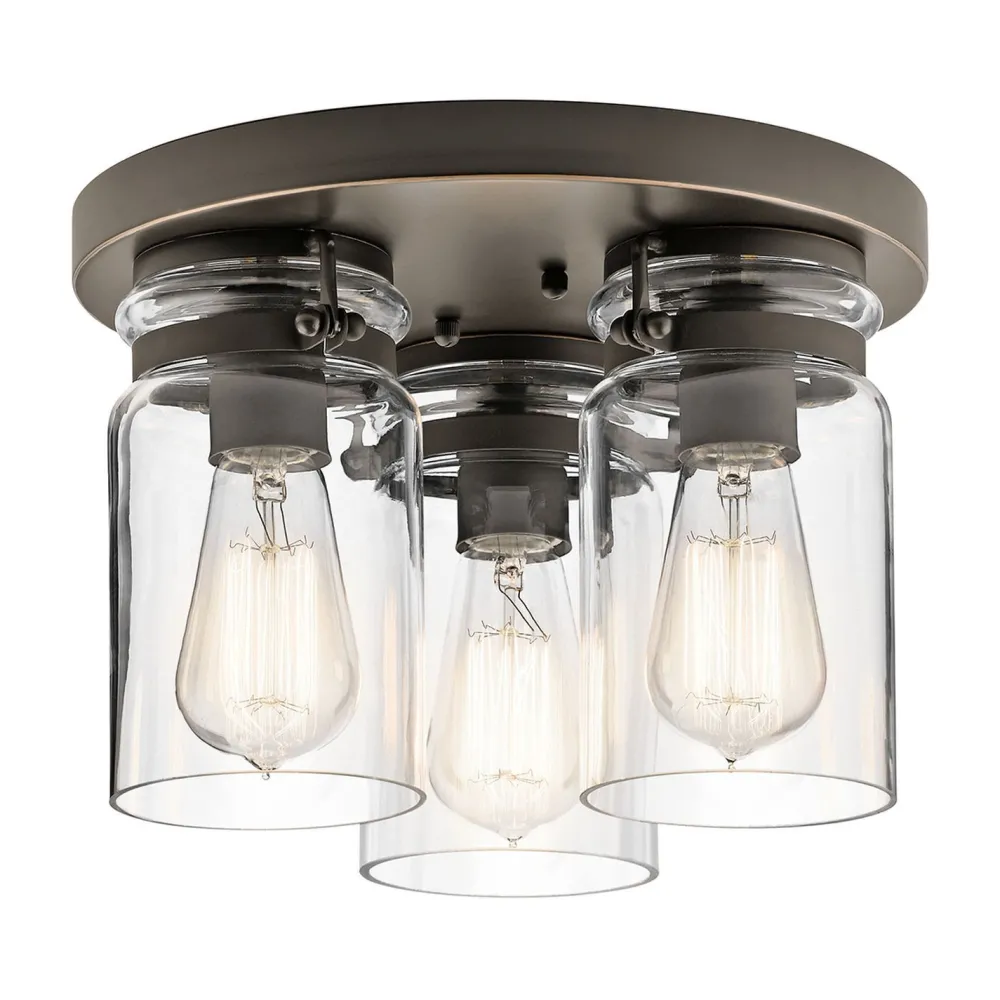 New Elstead Runde Deckenleuchte Wohnzimmer Ø28cm Industrie Design