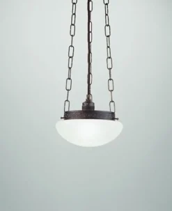 Berliner Messingleuchten Runde Hängelampe Antik Messing Glas E27 Ø20 cm wohnlich* Hängelampen|Bürolampen