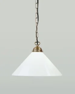 Outlet Berliner Messingleuchten Runde Hängelampe E27 Ø35 cm Berliner Messing Glas