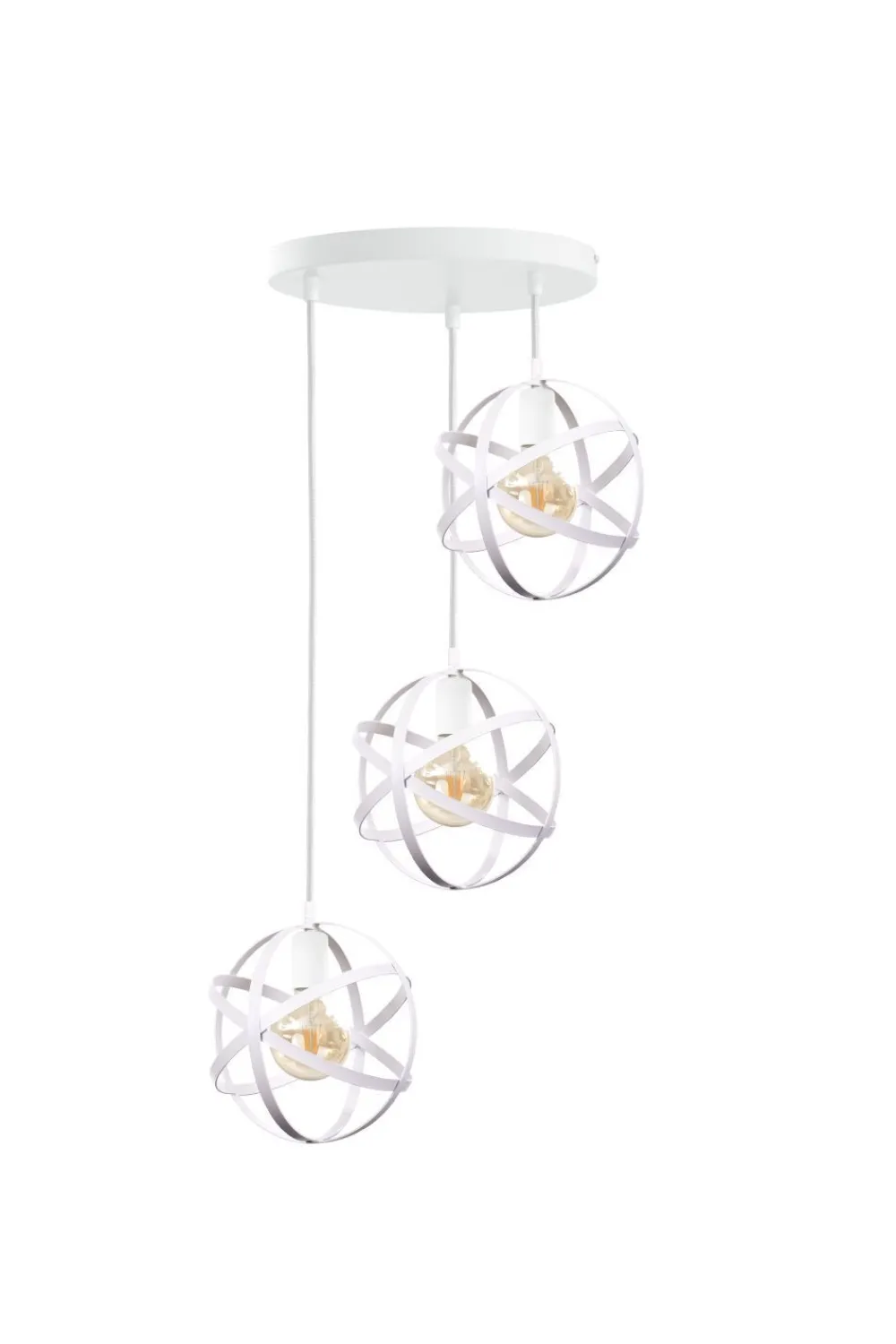 Keter Runde Hängelampe 3-flammig Metall Ø40cm dekorativ* Hängelampen|Kugellampen