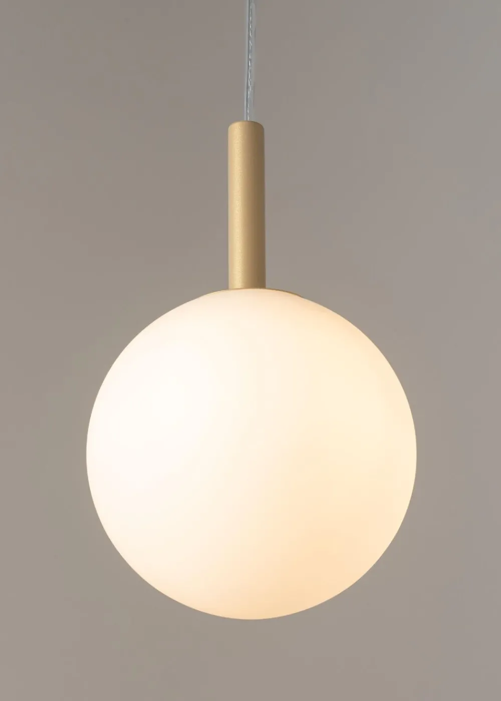 Sigma Runde Hängelampe Glas Kugel Metall Gold G9 Ø14 cm* Hängelampen|Esszimmer Lampen