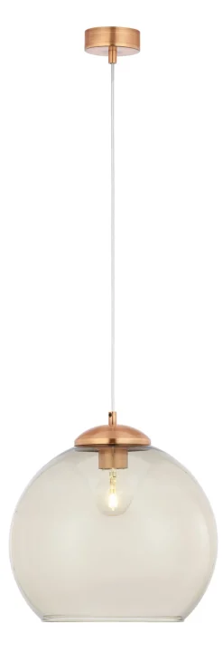 Jupiter Runde Hängelampe Glas Schirm in Rauchgrau Ø29cm* Hängelampen|Esszimmer Lampen