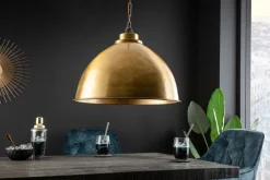 New Invicta Interior Runde Hängelampe Industrial Metall Ø43 cm E27 in Gold