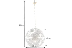 Outlet Invicta Interior Runde Hängelampe Kugel Glas Metall 5-flammig in Gold