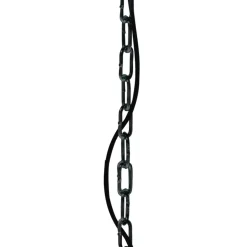 Steinhauer Runde Hängelampe Metall in Schwarz Gold 50 cm Modern