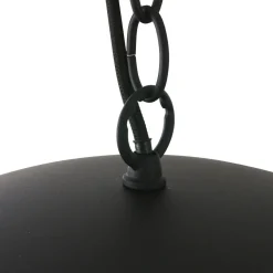 Steinhauer Runde Hängelampe Metall in Schwarz Gold 50 cm Modern