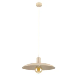 TK Lighting Runde Hängelampe Metall Sandgrau Ø41 cm E27 Loft* Hängelampen|Bürolampen