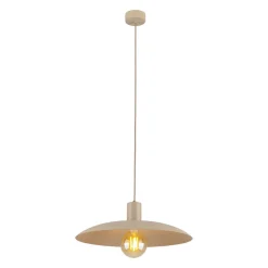 TK Lighting Runde Hängelampe Metall Sandgrau Ø41 cm E27 Loft* Hängelampen|Bürolampen