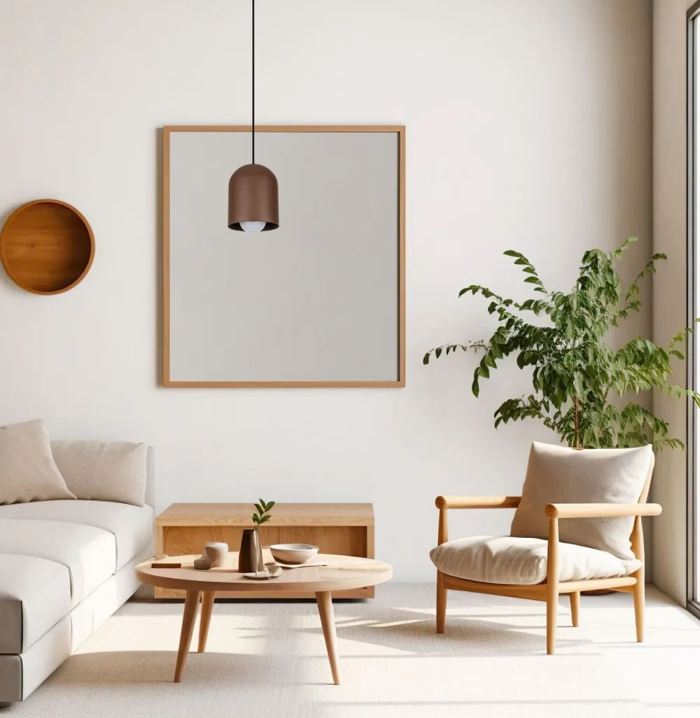 Belis Runde Hängelampe Schwarz Braun E27 Ø11 cm Loft* Hängelampen|Bürolampen