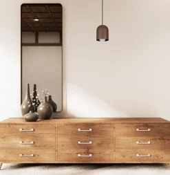 Belis Runde Hängelampe Schwarz Braun E27 Ø11 cm Loft* Hängelampen|Bürolampen