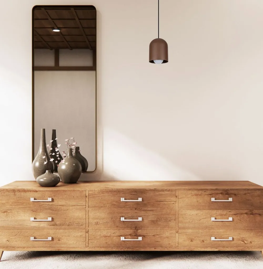 Belis Runde Hängelampe Schwarz Braun E27 Ø11 cm Loft* Hängelampen|Bürolampen