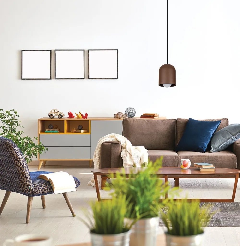 Belis Runde Hängelampe Schwarz Braun E27 Ø11 cm Loft* Hängelampen|Bürolampen