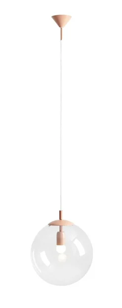 ALDEX Runde Hängelampe Zartorange Klar E27 Ø30 cm dekorativ* Bürolampen|Feuchtraumleuchten