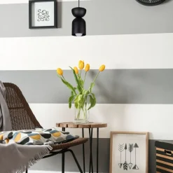 Sale Belis Runde Hängeleuchte Schwarz Metall Ø11 cm Minimalistisch