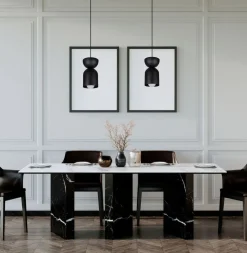 Sale Belis Runde Hängeleuchte Schwarz Metall Ø11 cm Minimalistisch