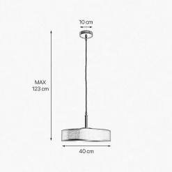 Giovanni Battista Runde Hängeleuchte Schwarz Gold E27 Ø 40 cm Messing Eisen