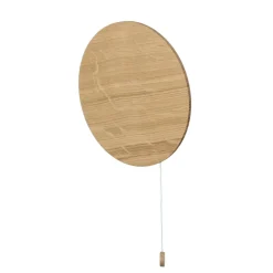 Nowodvorski Runde Holz Wandlampe mit Schalter flach Modern* Wandleuchten|Flurlampen