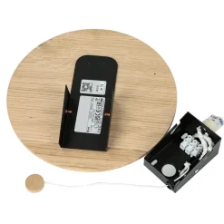 Nowodvorski Runde Holz Wandlampe mit Schalter flach Modern* Wandleuchten|Flurlampen