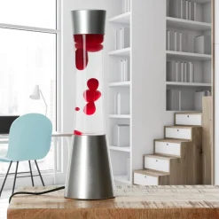 Easylight Runde Lavalampe Rot 39cm hoch Stimmungslicht SANDRO* Retro Lampen|Lavalampen