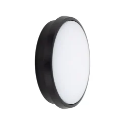 TK Lighting Runde LED Außenwandleuchte IP54 Aluminium Schwarz 18 W* Metall Lampen|Feuchtraumleuchten