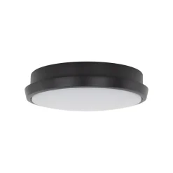 TK Lighting Runde LED Außenwandleuchte IP54 Aluminium Schwarz 18 W* Metall Lampen|Feuchtraumleuchten