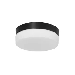 Discount Steinhauer Runde LED Deckenlampe Glas Metall IP44 Ø18 cm 12 W