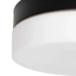 Discount Steinhauer Runde LED Deckenlampe Glas Metall IP44 Ø18 cm 12 W