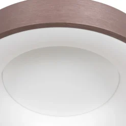 Best Steinhauer Runde LED Deckenlampe in Bronze Weiß Ø30 cm stilvoll