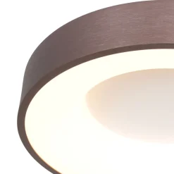 Best Steinhauer Runde LED Deckenlampe in Bronze Weiß Ø30 cm stilvoll