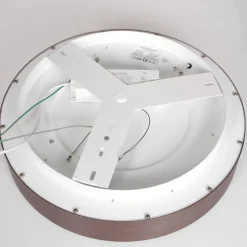 Best Steinhauer Runde LED Deckenlampe in Bronze Weiß Ø30 cm stilvoll