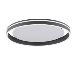 Paul Neuhaus Runde LED Deckenleuchte Anthrazit Ø59 cm 38 W dimmbar