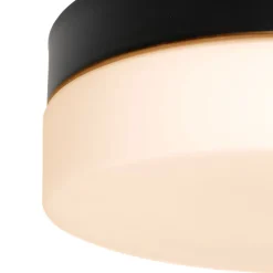 Best Steinhauer Runde LED Deckenleuchte Glas Metall IP44 Ø24 cm 18 W