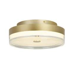 Searchlight Runde LED Deckenleuchte Metall in Gold Ø40 cm 1850 lm* Flurlampen|Wohnzimmerlampen
