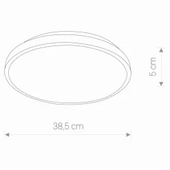 Sale Nowodvorski Runde LED Deckenleuchte Schwarz Ø38,5cm IP44 22W