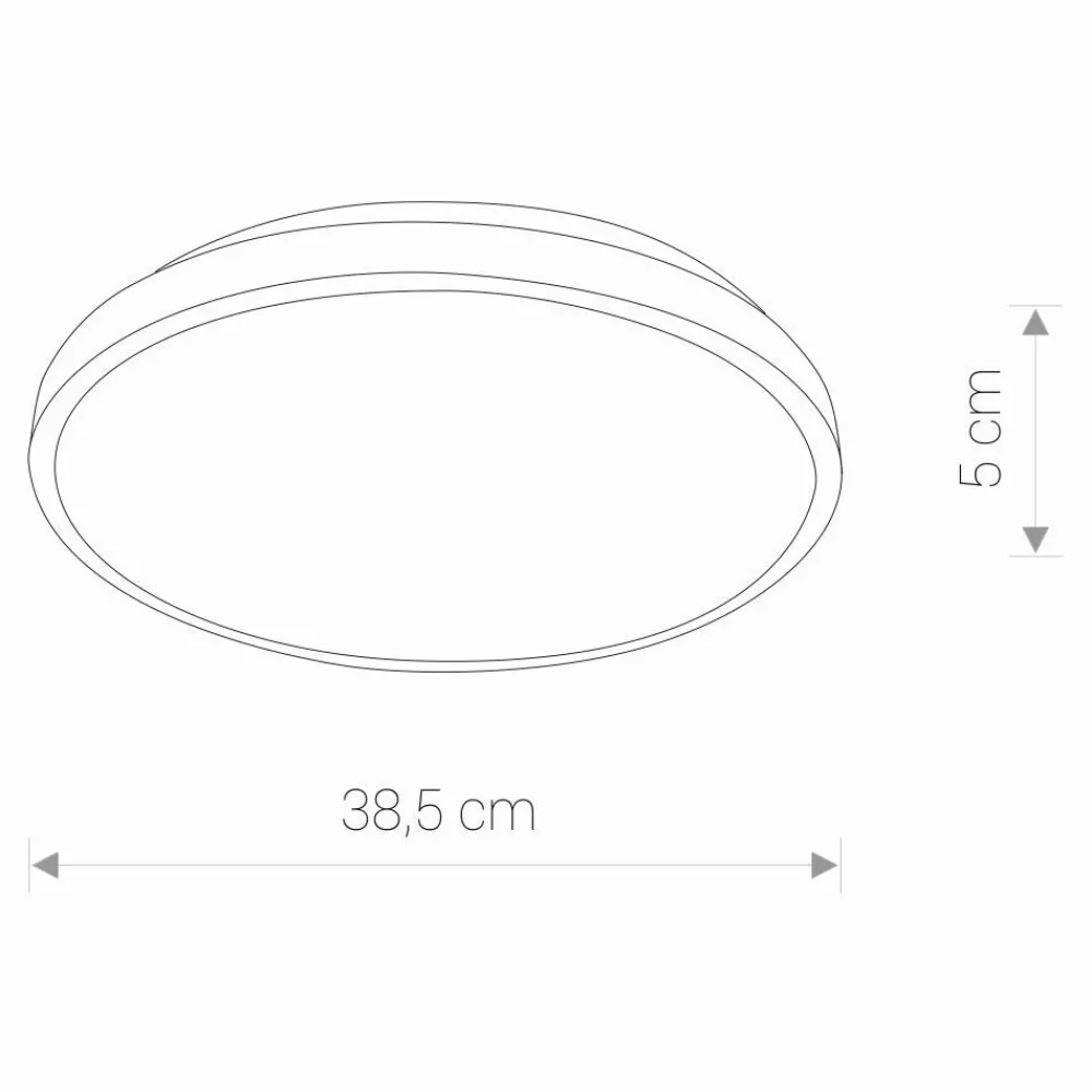 Sale Nowodvorski Runde LED Deckenleuchte Schwarz Ø38,5cm IP44 22W