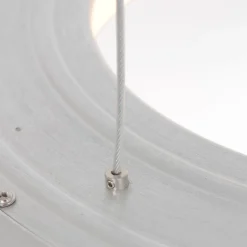 Online Steinhauer Runde LED Hängelampe in Silber Ø48 cm 2700 K wohnlich