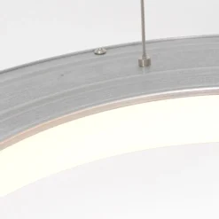 Online Steinhauer Runde LED Hängelampe in Silber Ø48 cm 2700 K wohnlich