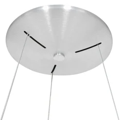 Online Steinhauer Runde LED Hängelampe in Silber Ø48 cm 2700 K wohnlich