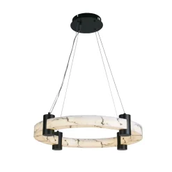 Searchlight Runde LED Pendelleuchte Metall Harz Ring B:60,5 cm 29 W* Wohnzimmerlampen|Esszimmer Lampen