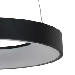 Steinhauer Runde LED Pendelleuchte Schwarz Ø48 cm 2700 K gemütlich