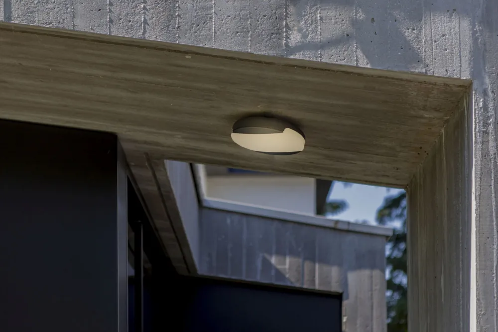 Sale Eco-Light Runde LED Wandleuchte Anthrazit IP54 3000/4000 K Ø26 cm