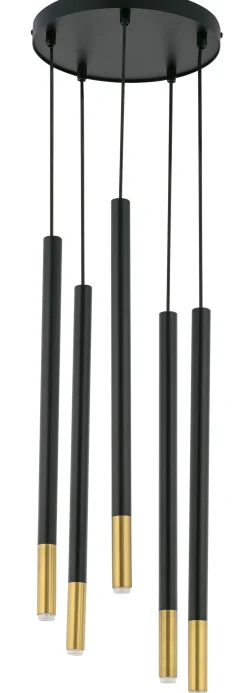 Sigma Runde Pendellampe Schwarz Gold Messing Ø25 cm dekorativ* Hängelampen|Moderne Lampen