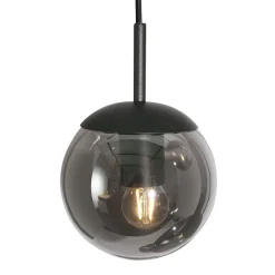 Hot Steinhauer Runde Pendelleuchte Glas in Rauchgrau Ø60 cm E27 Modern