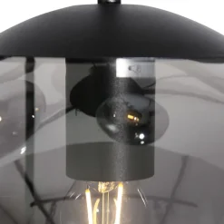 Hot Steinhauer Runde Pendelleuchte Glas in Rauchgrau Ø60 cm E27 Modern