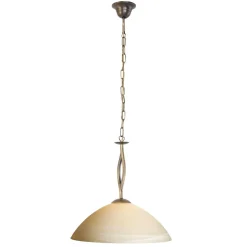 New Steinhauer Runde Pendelleuchte Glas Metall Ø45 cm E27 gemütlich