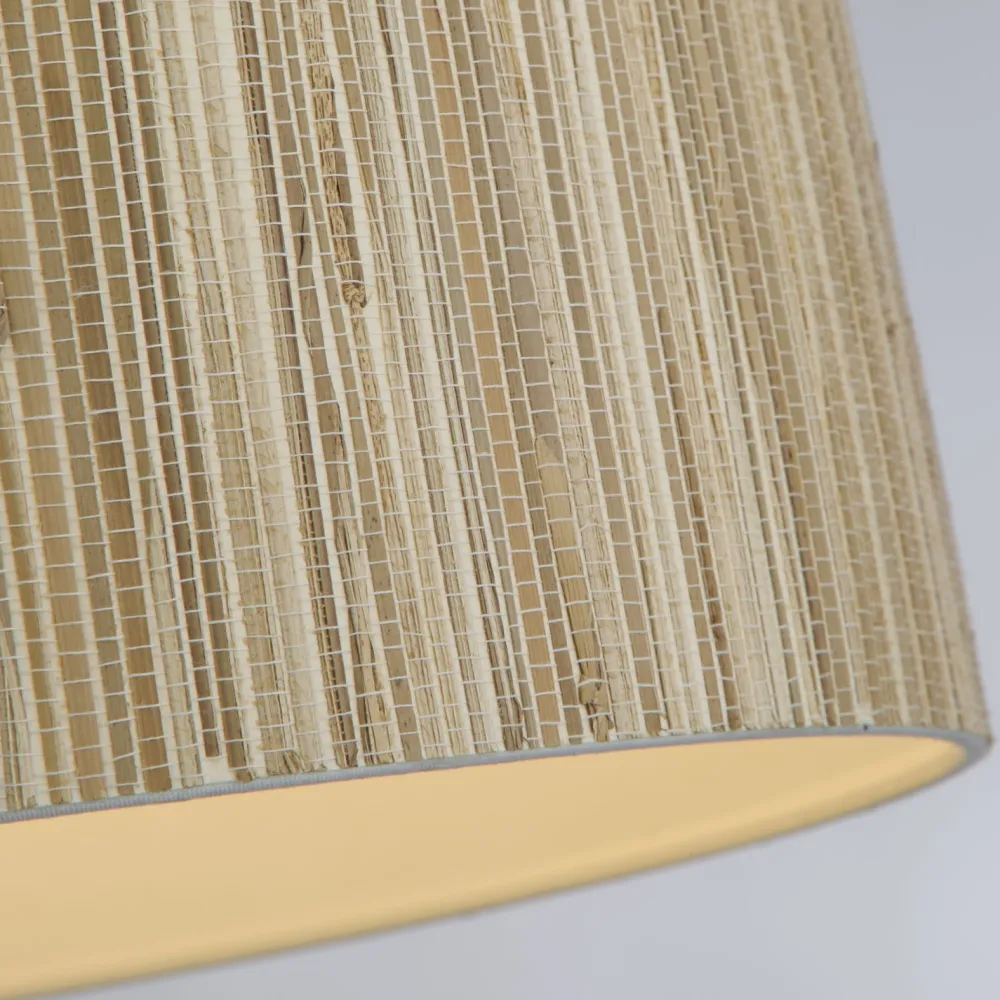 Outlet Searchlight Runde Pendelleuchte Holz Metall E27 B:35 cm natürlich