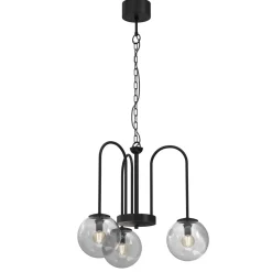 Outlet Luminex Runde Pendelleuchte in Messing Schwarz Rauchgrau Ø51 cm